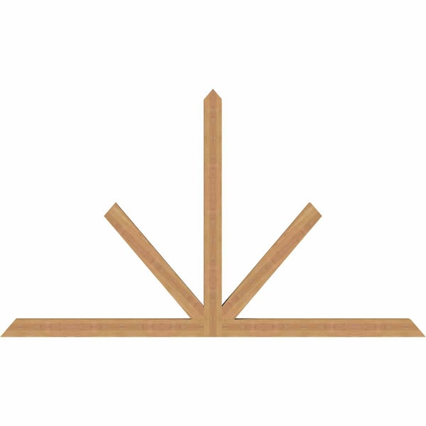 Ekena Millwork Saratoga Timber Gable Bracket, Western Red Cedar, 84"W x 49"H x 3 1/2"D x 3 1/2"F, 14/12 Pitch GBW084X49X0404SAR00SWR - main